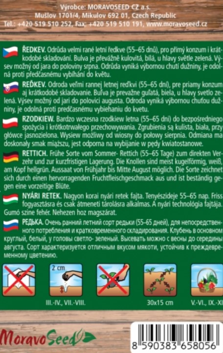 Redkovka biela Acord M