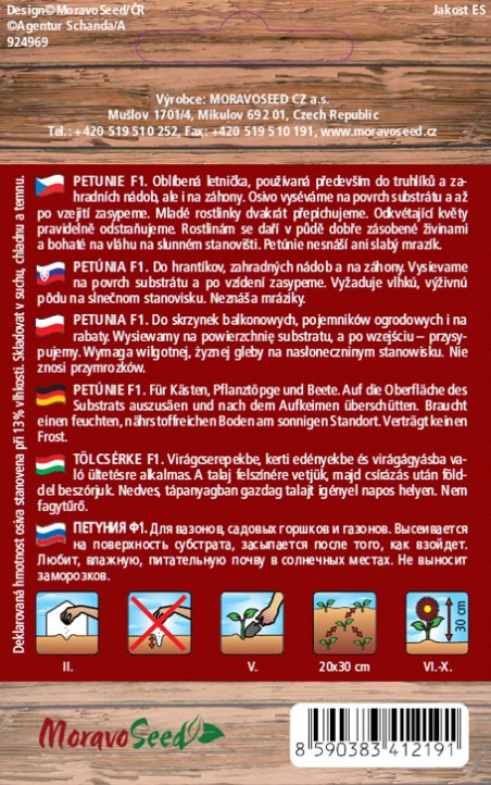Petúnia zmes plnokvetá F1