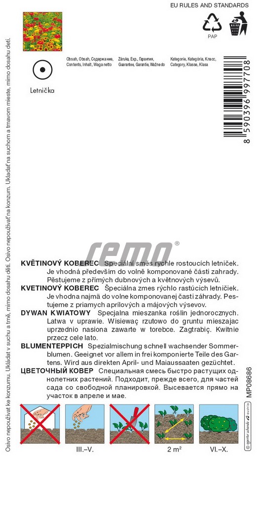 Kvetinový koberec Energia života 6g S