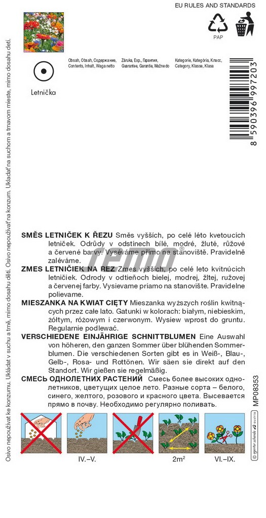 Kvetinový koberec Letná Váza 5g