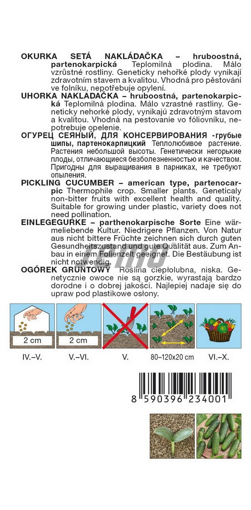Uhorky nakladačky Najada F1 1,5g