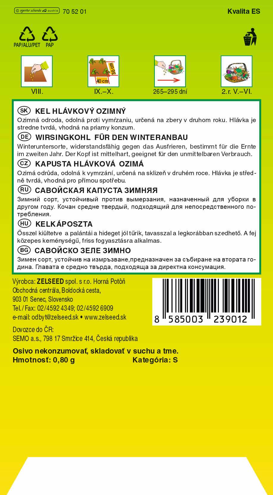 Kel ozimný hlávkový Arkta 0,8g