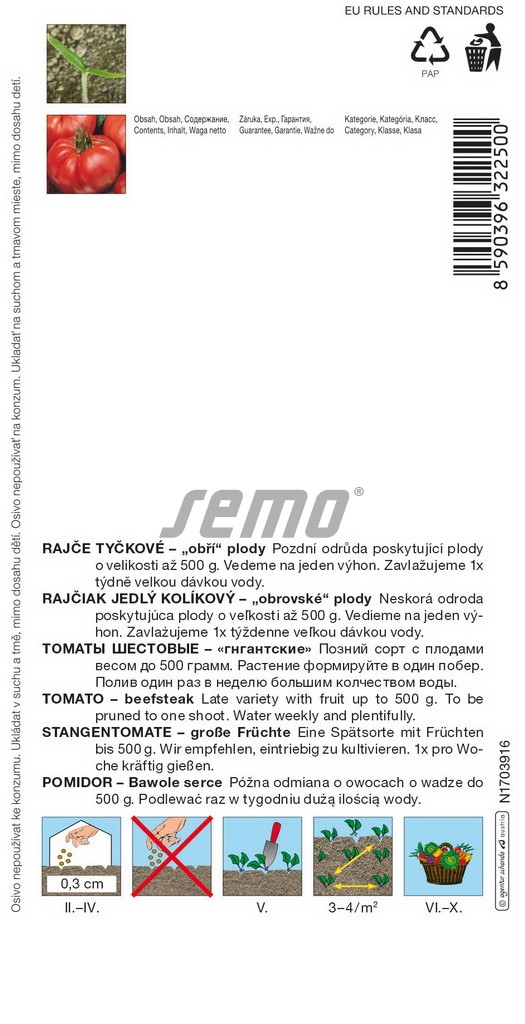 Rajčiak kolíkový Jergus F1    S