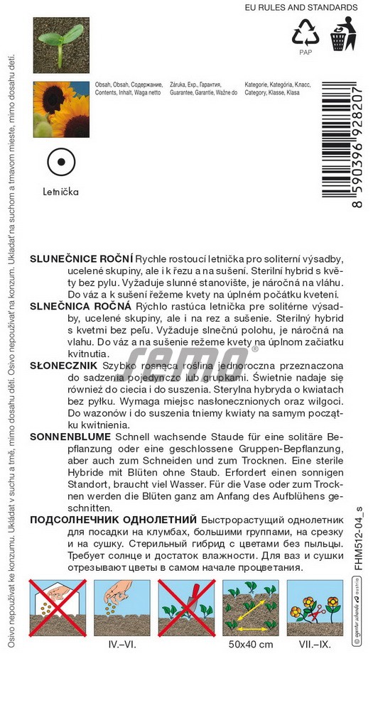 Slnečnica Sunrich Orange F1 15s S