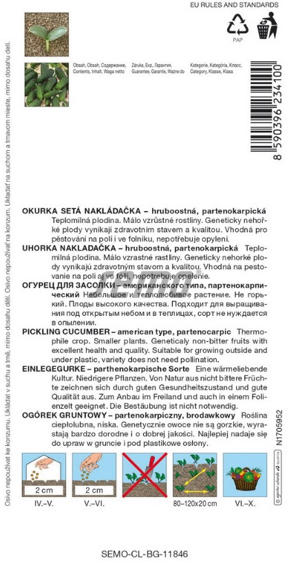 Uhorky nakladačky Artemis F1 1,5g S