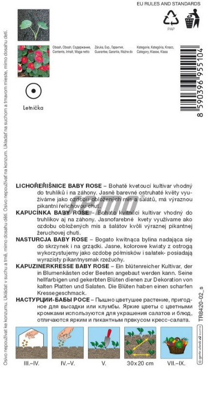 Kapucínka Baby rose 2g   S