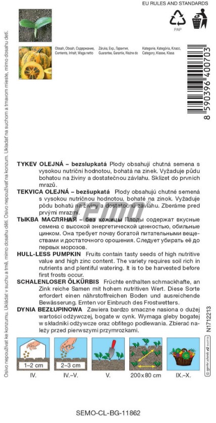 Tekvica olejná Trumf 11s S