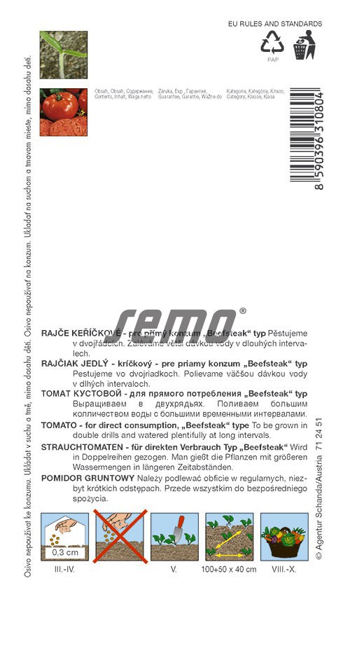 Rajčiak kríčkový PAVLÍNA 1g