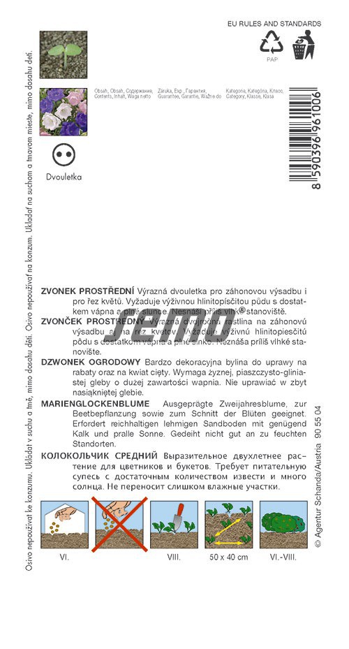 ZVONČEK PROSTREDNÝ CUP AND SAUCERS ZMES 0,3g