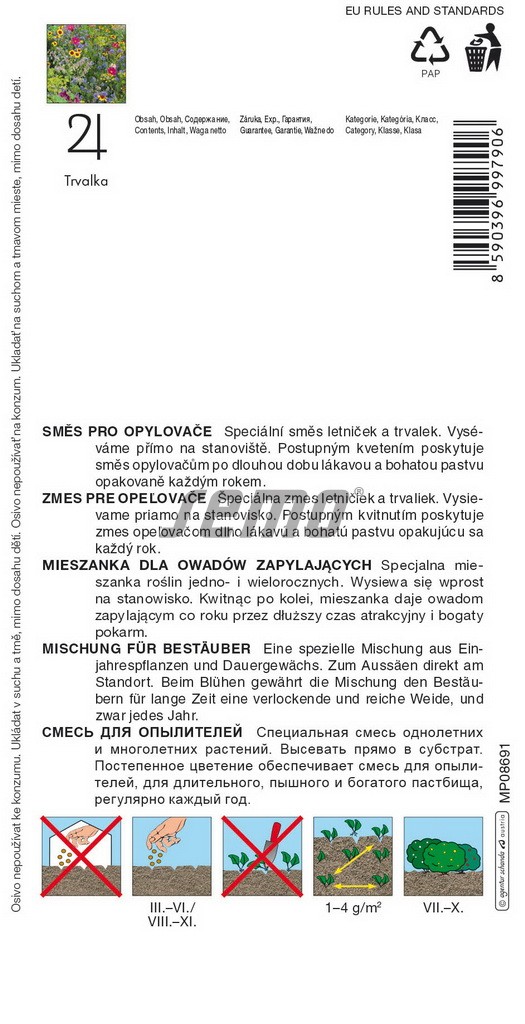 Zmes pre opeľovačov viacročná 6g