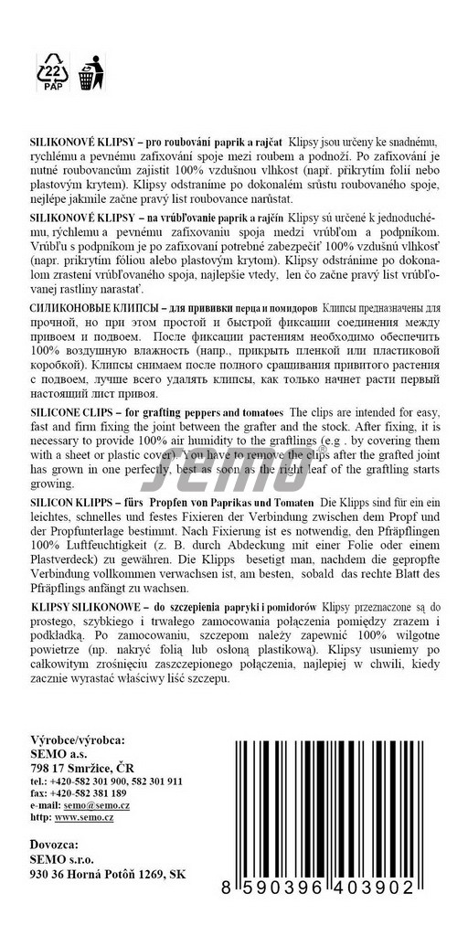 Klipsy pre vrúbľovanie silikónové 5ks