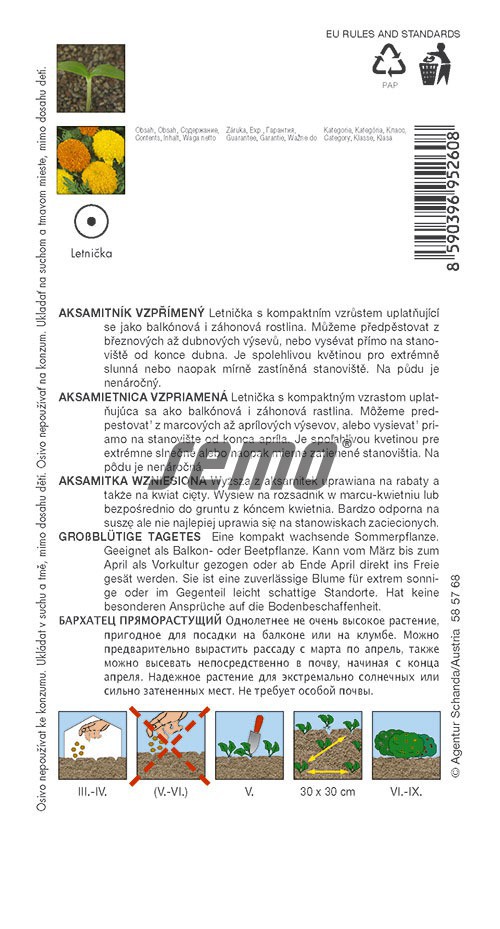 Aksamietnica vzpriamená CUPIDON 0,5g S