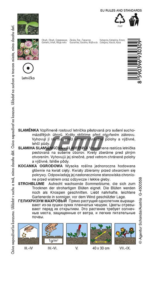 Slamiha slamienková ružová 0,4g S