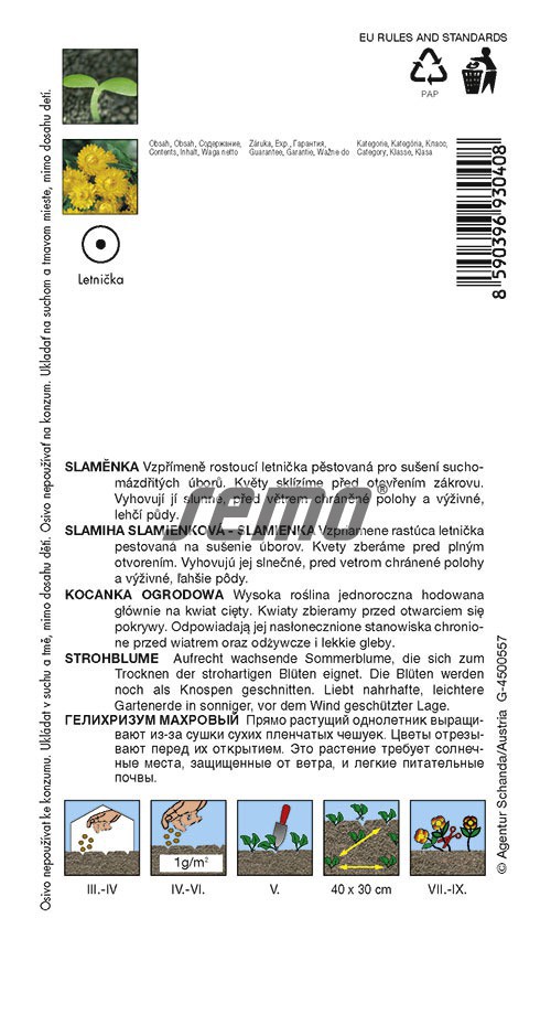 Slamiha slamienková žltá 0,4g S