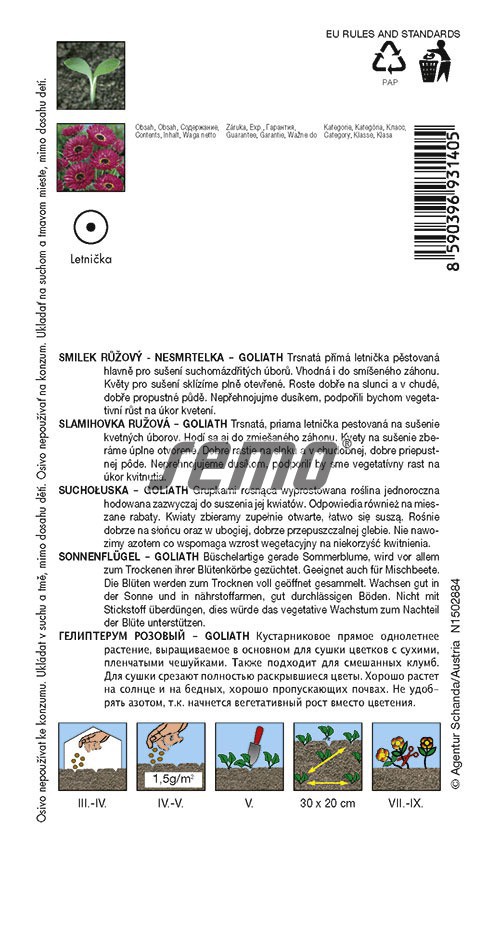Slamihovka Goliath ružová 0,5g S