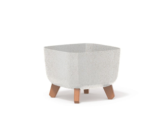 Misa Gracia +nohy 29x29cm v22cm Biely+WOOD DGQL300