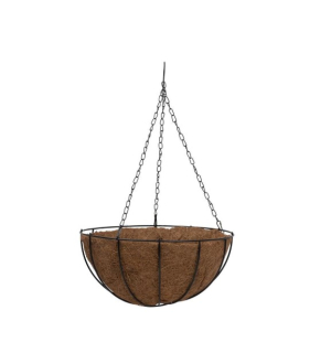 Kvetináč Kokos+oceľ 25x25x12cm závesný