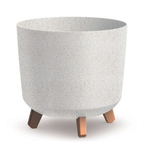 Kvetináč GRACIA TUBUS ECO WOOD biely 30x29cm DGTL