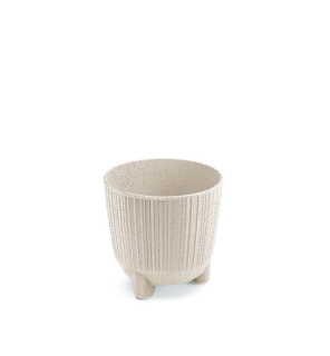 Kvetináč RyfoEko+nôžky pr.12,6cm v12,5cm 1L Biely