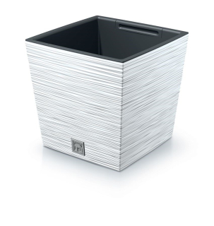 Kvetináč Furu square Low 30cm 19L biely DFS300