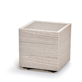 Kvetináč Madera Square Ecowood 28,8cm /13,1L biely