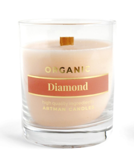 Sviečka drev.knot 250g Organic Diamond 83hod.