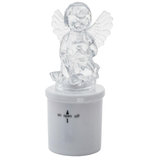 Kahanec LED Anjel 15cm biely svieti 120dní