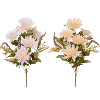Kyt.Dahlia ploská x4kvety+doplnky 56cm 2farby
