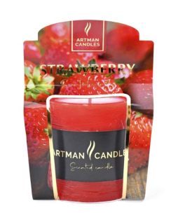 Sviečka voňavá v skle 130g For you Strawberry 32h