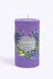 Sviečka Levanduľa valec 7x14,5cm, 390g, 72ho