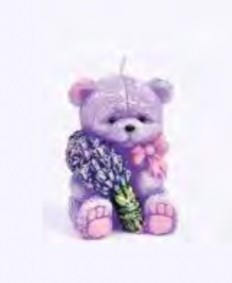 Sviečka Levanduľa Teddy 5,5x7,5cm ,70g