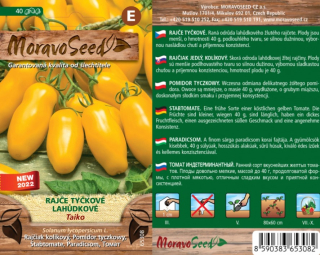 Rajčiak kolíkový Taiko žltý MoravoSeed