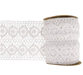 Stuha KRAJKA 10cm x 2,7m Biela