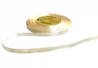 Stuha satén 0,6cm/35y krémová 83