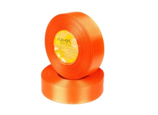 Stuha satén 2,5cm/35y oranžová 25