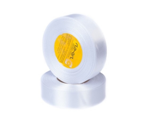 Stuha satén 2,5cm/35y biela 1