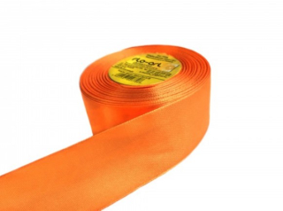 Stuha satén 4cm/35y oranžová 25