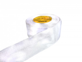 Stuha satén 4cm/35y biela 01