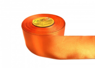 Stuha satén 5cm/35y oranžová 25