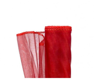ORGANZA 39cm/8m CZERWONY - Červená