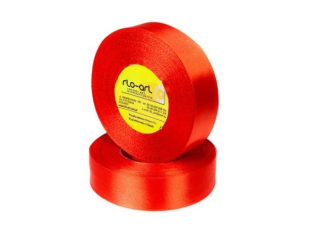 Stuha satén 2,5cm/35y červená 26