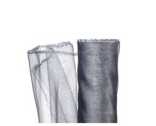Organza 39cm/8m Srebro Multi - tmavo strieborná