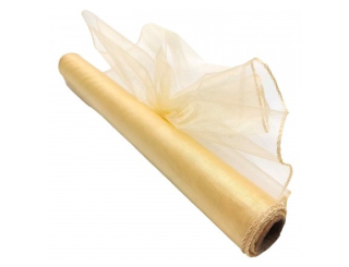 Organza 39cm/8m Ciemny Krem - Krémová-tmavšia
