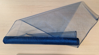 ORGANZA 39cm/8m Moher - tmavo modrá