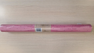 Fólia satén čierne bodky 50cm/8m divoká ruža č.149