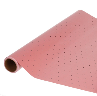 Fólia satén čierne bodky 50cm/8m Broskyňová č.5
