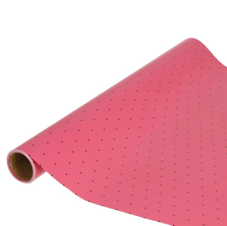 Fólia satén čierne bodky 50cm/8m StaroRužová č.36