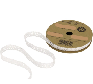 Stuha Krajka 15mm/4,5m Biela