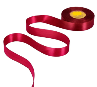 Stuha satén 2,5cm/35y červená - Merlot č.farby 355