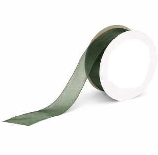 Stuha šifón 2,5cm/25y Olivová-tmavá č.110